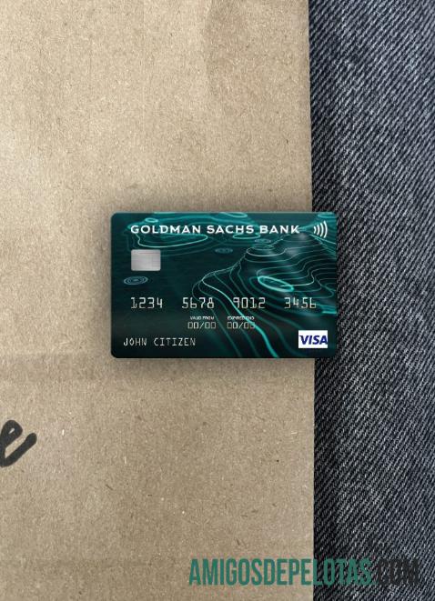 Frente fotográfica do cartão Visa do Goldman Sachs Bank dos EUA baixar para verificação